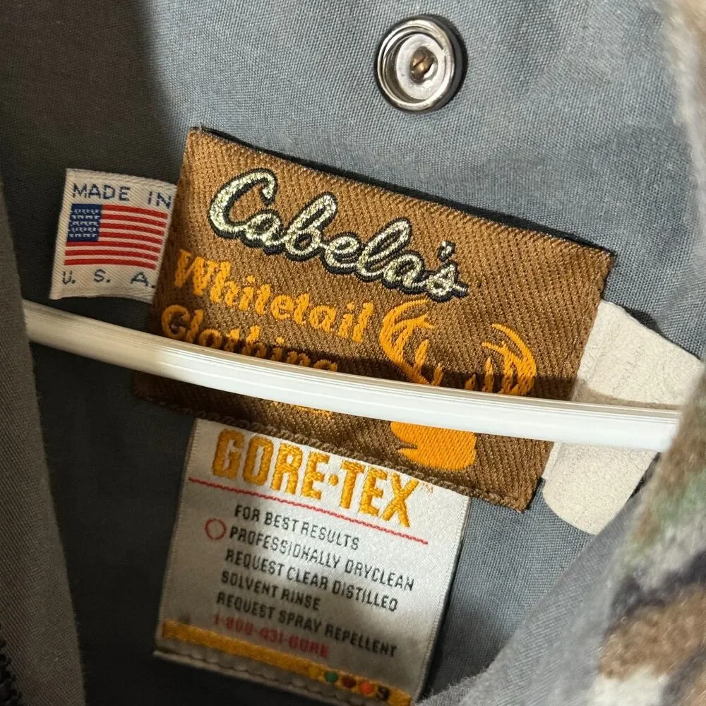 Vintage Cabela's GORE-TEX Realtree Trebark Camo Hunting Field Jacket Sz M READ